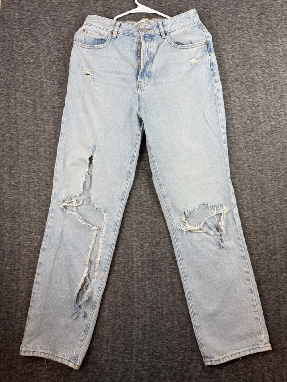 PacSun Light Blue Distressed Straight Leg Jeans